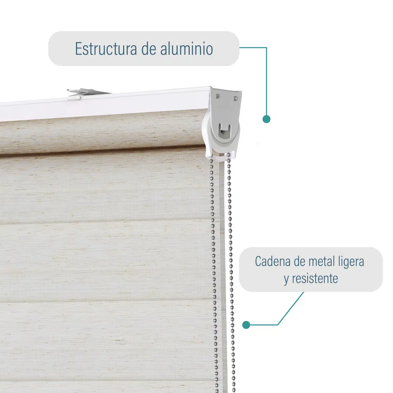 Cortina Roller Duo Zebra Día y Noche Textura 160 X 165 Cm Sin Cenefa Sunfree - Imagen 3