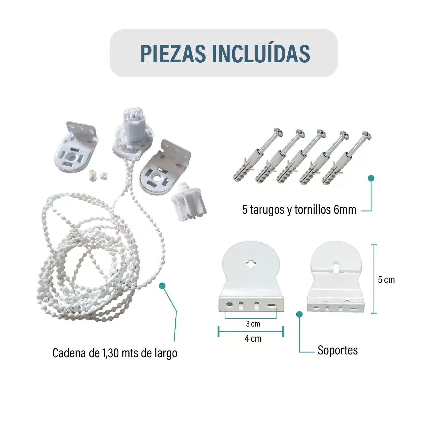 Cortina Roller Sunscreen Blanco 120 X 165 Cm Sunfree - Imagen 6