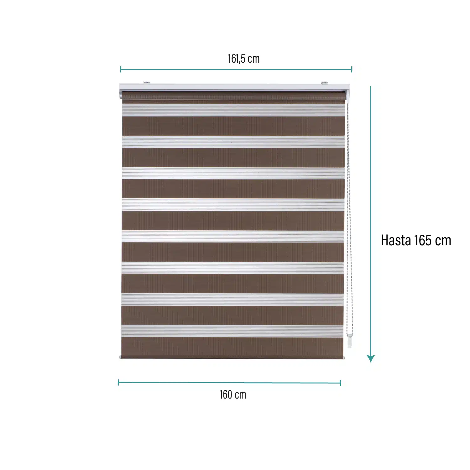 Cortina Roller Duo Zebra Día y Noche Tostado 160 X 165 Cm Sin Cenefa Sunfree - Imagen 2