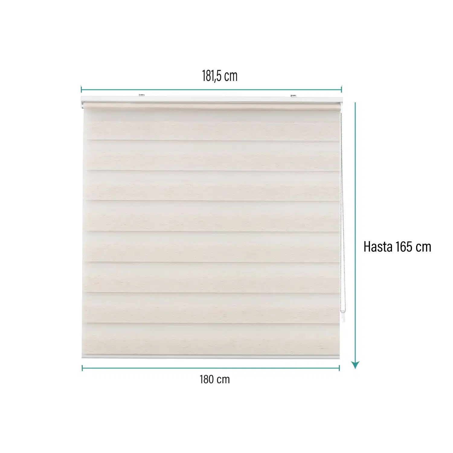 Cortina Roller Duo Zebra Día y Noche Textura 180 X 165 Cm Sin Cenefa Sunfree - Imagen 2