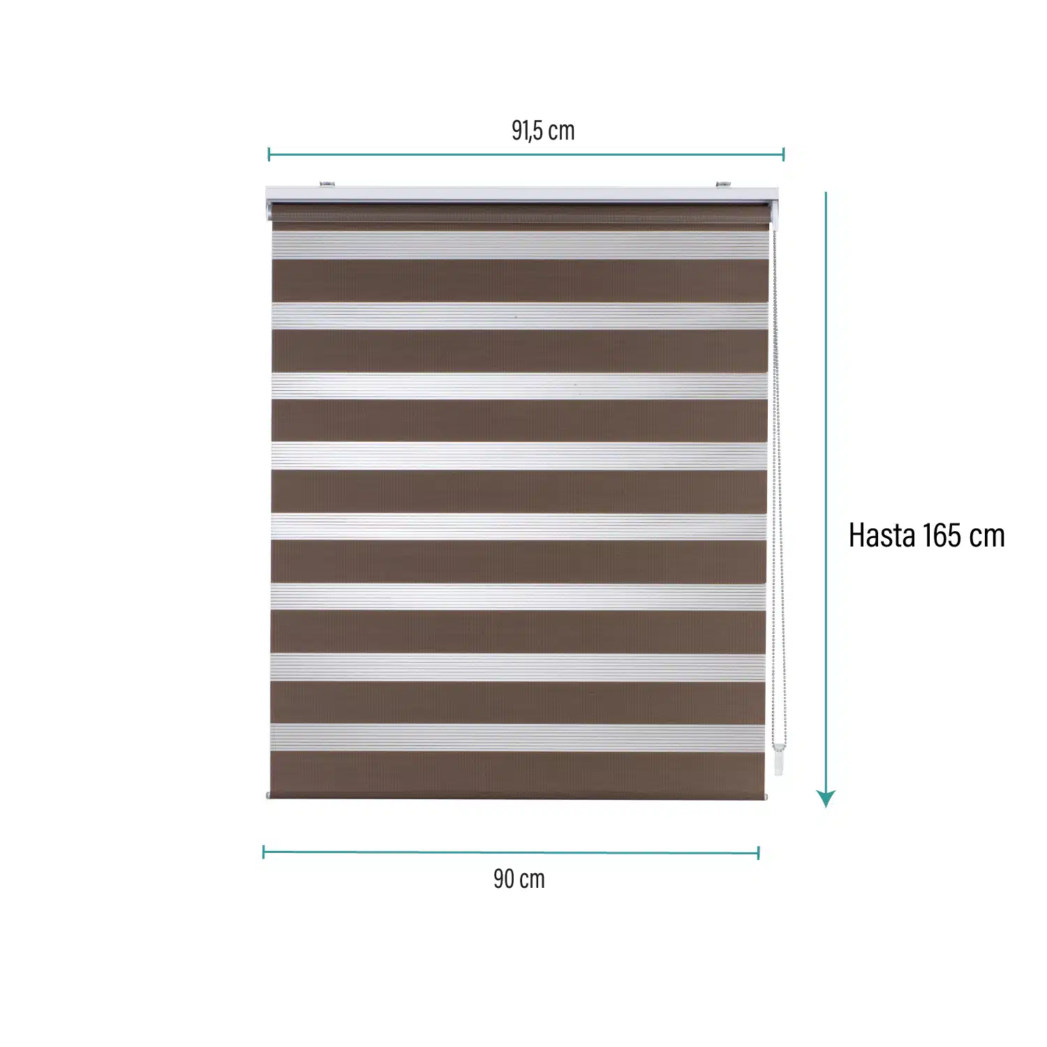 Cortina Roller Duo Zebra Día y Noche Tostado 90 X 165 Cm Sin Cenefa Sunfree - Imagen 2