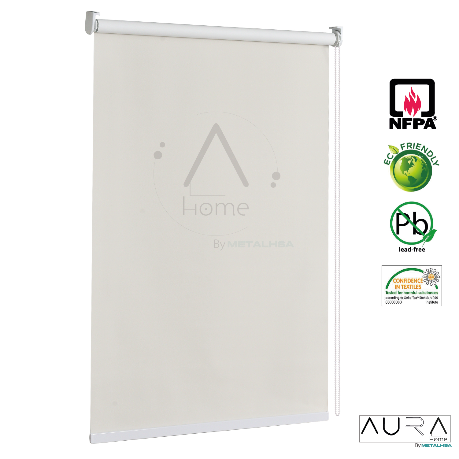 Cortina Roller Sunscreen 160X250 Cm 5% Apertura Beige Aura - Imagen 6