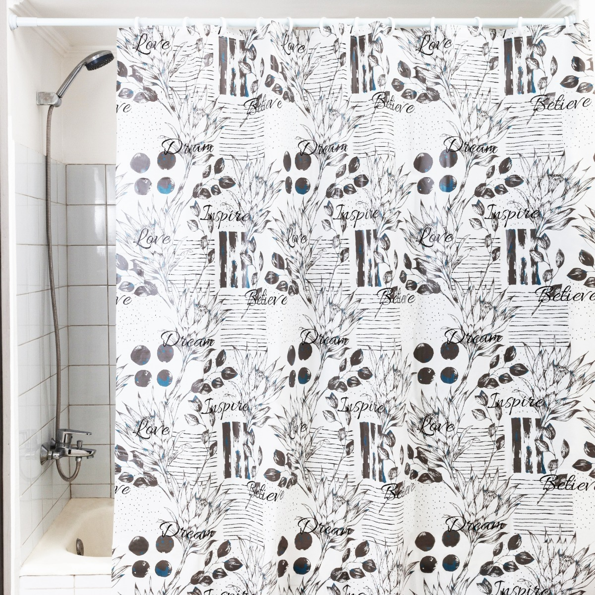 Cortina De Baño 180 x 180 Cm Peva Diseño Inspiración - Imagen 2