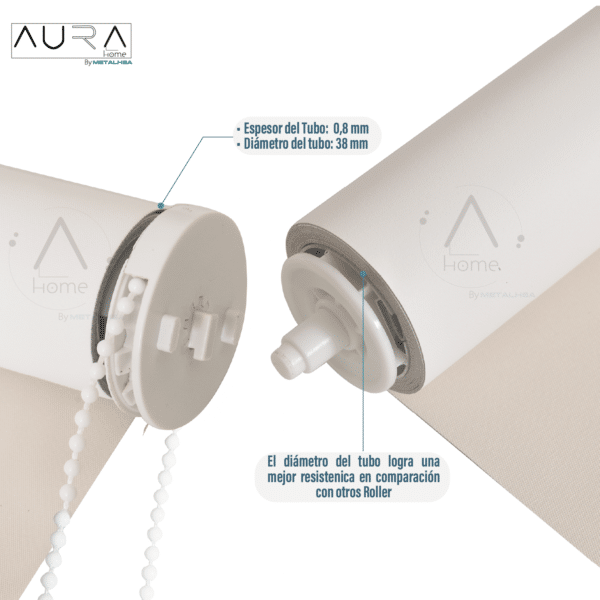 Cortina Roller Blackout Beige 150X250 Cm Aura - Imagen 3