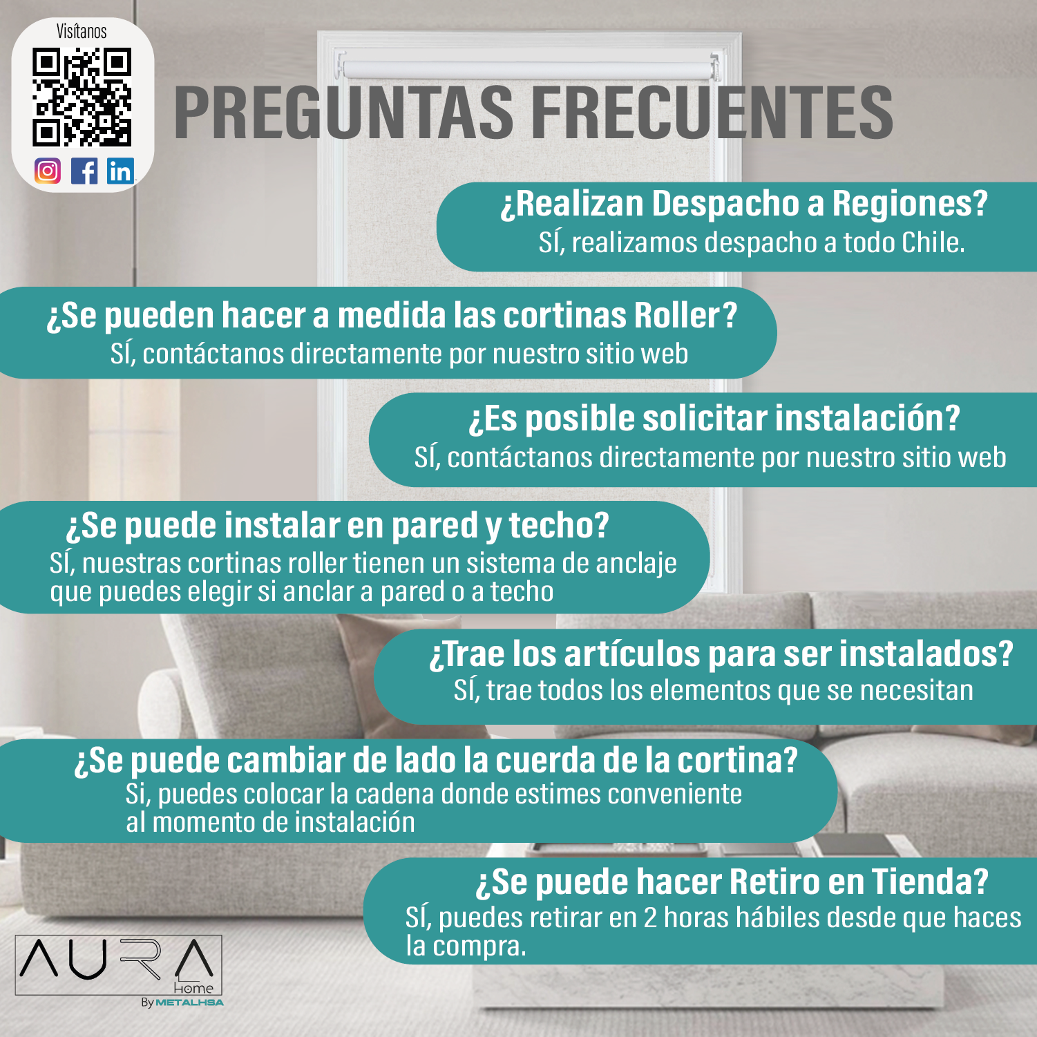 Cortina Roller Sunscreen 160X250 Cm 5% Apertura Beige Aura - Imagen 10