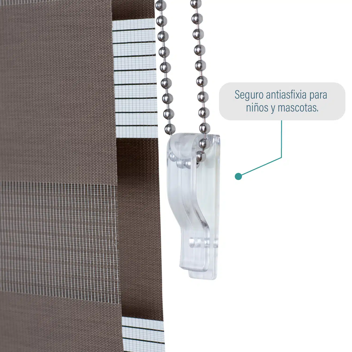 Cortina Roller Duo Zebra Día y Noche Tostado 90 X 250 Cm Sin Cenefa Sunfree - Imagen 4