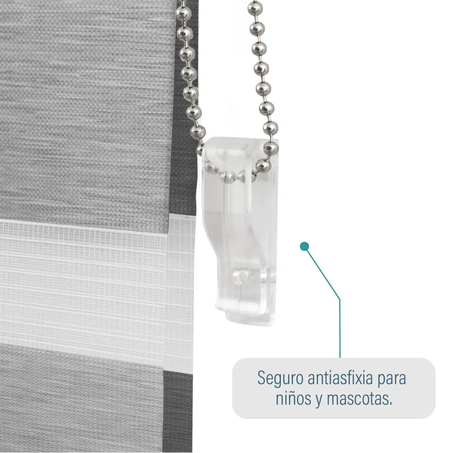 Cortina Roller Duo Zebra Día y Noche Gris 90 X 165 Cm Sin Cenefa Sunfree - Imagen 4