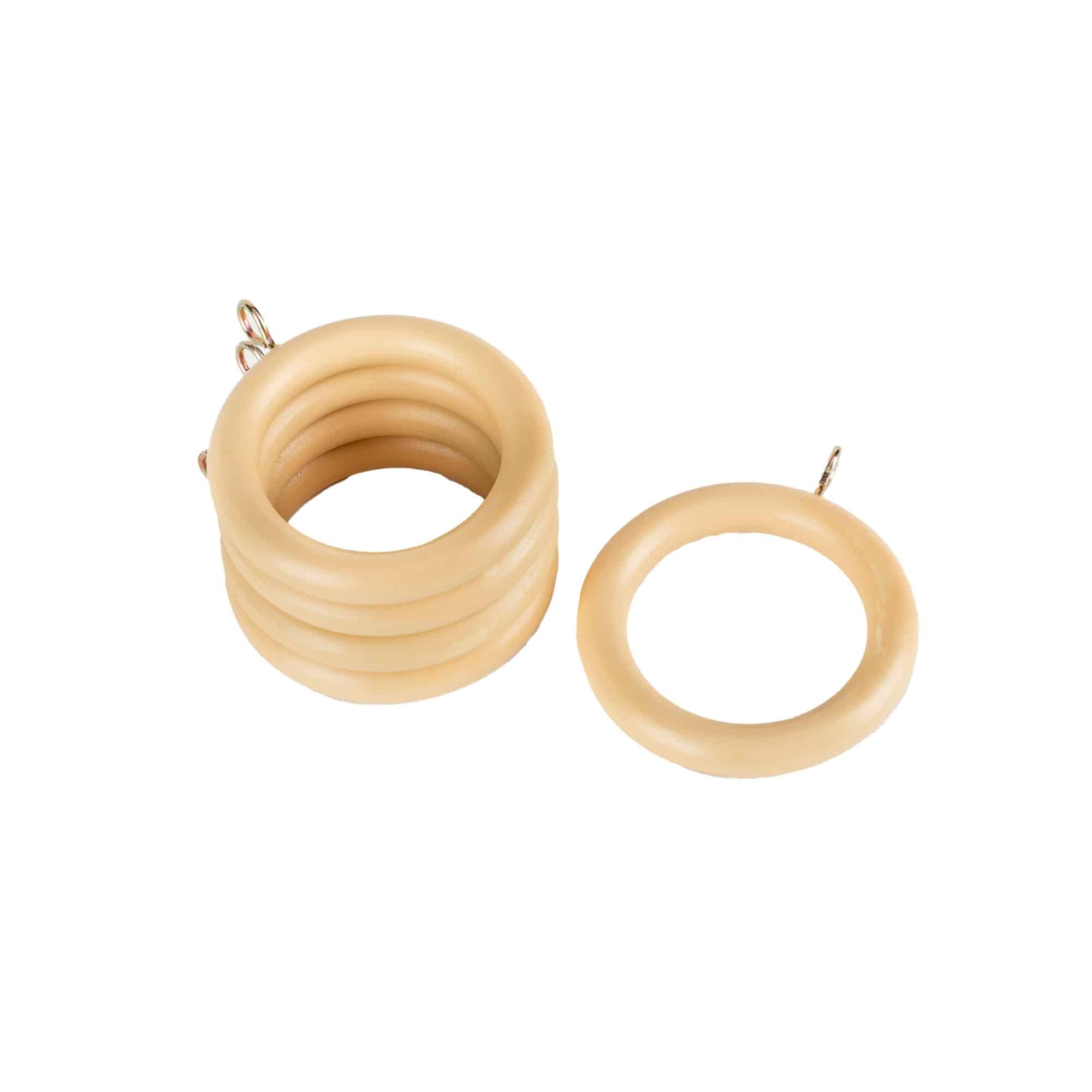 Pack 10 Anillas De Madera Color Natural 19 Mm