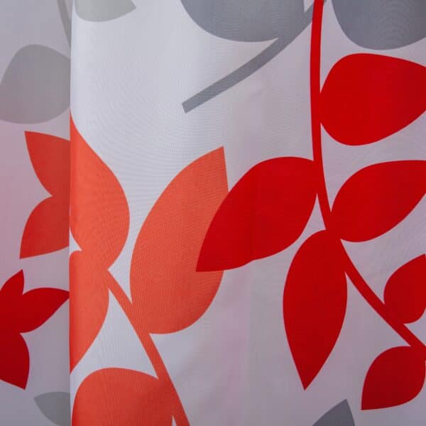 Cortina De Baño 180 x 180 Cm Poliéster Hojas Naranjas - Imagen 2