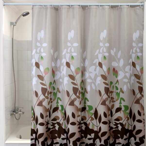 Cortina De Baño 180 x 180 Cm Peva Diseño Hojas - Imagen 3