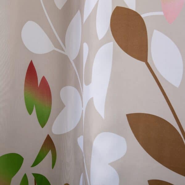 Cortina De Baño 180 x 180 Cm Peva Diseño Hojas - Imagen 2