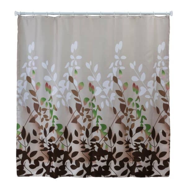 Cortina De Baño 180 x 180 Cm Peva Diseño Hojas