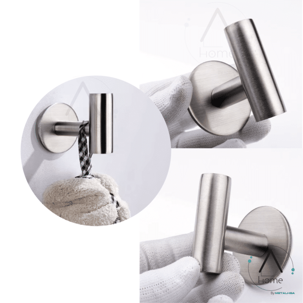 Set de Baño Inoxidable Plateado 5 Piezas - Imagen 4