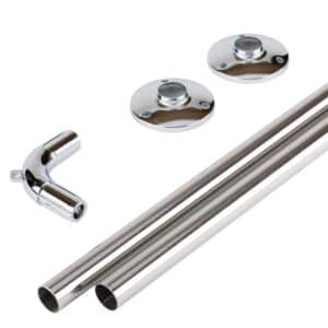 Set de Barras Angulares Inoxidable 19 Mm Para Ducha 75 X 175 Cm