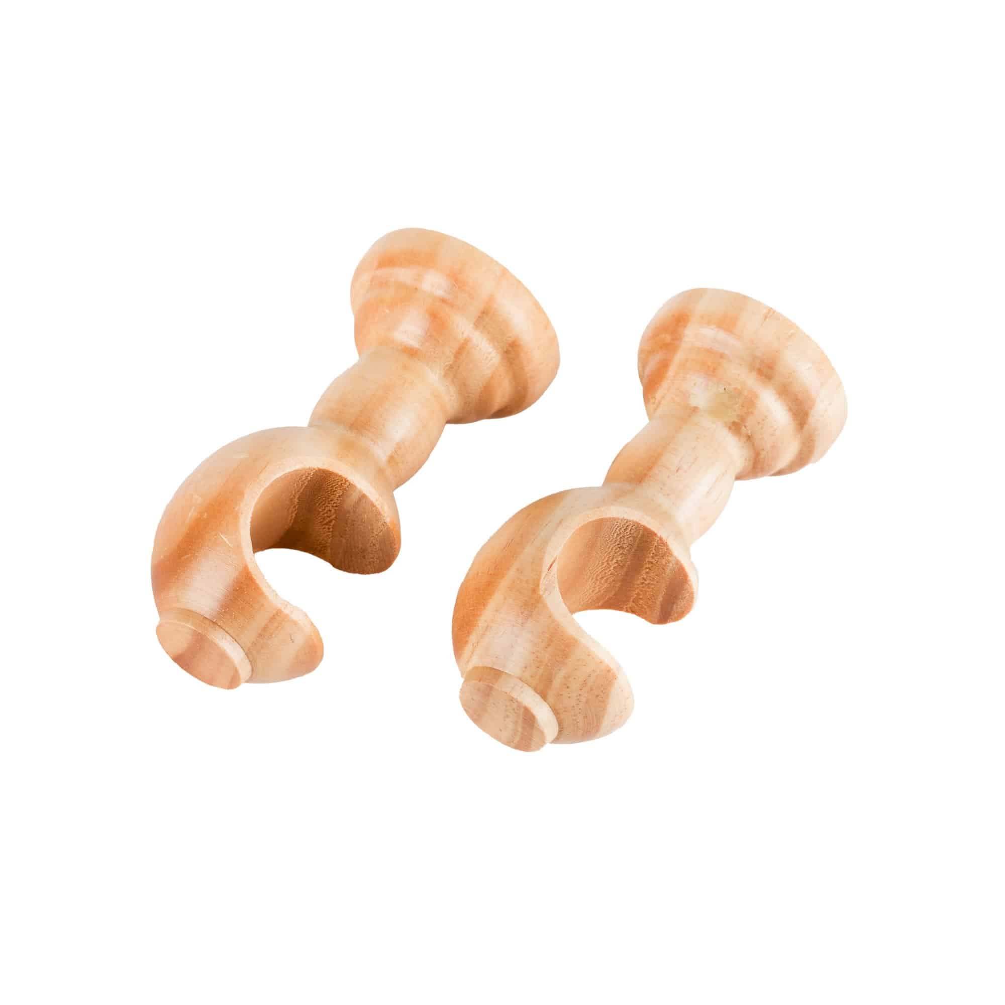 Pack 2 Unidades Soporte Simple De Madera Natural 35 Mm