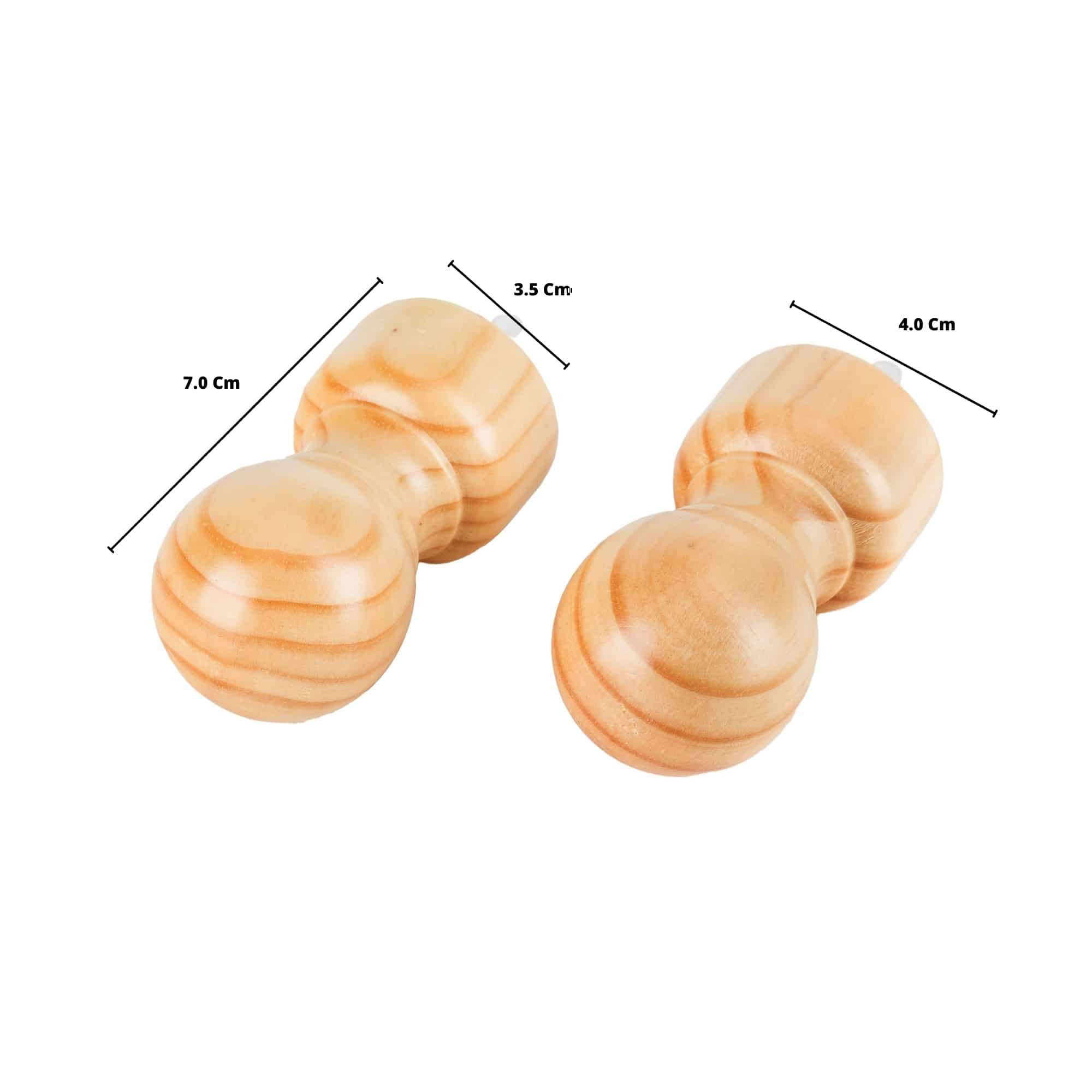 Pack 2 Unidades Terminal Bola De Madera Natural 35 Mm - Imagen 2