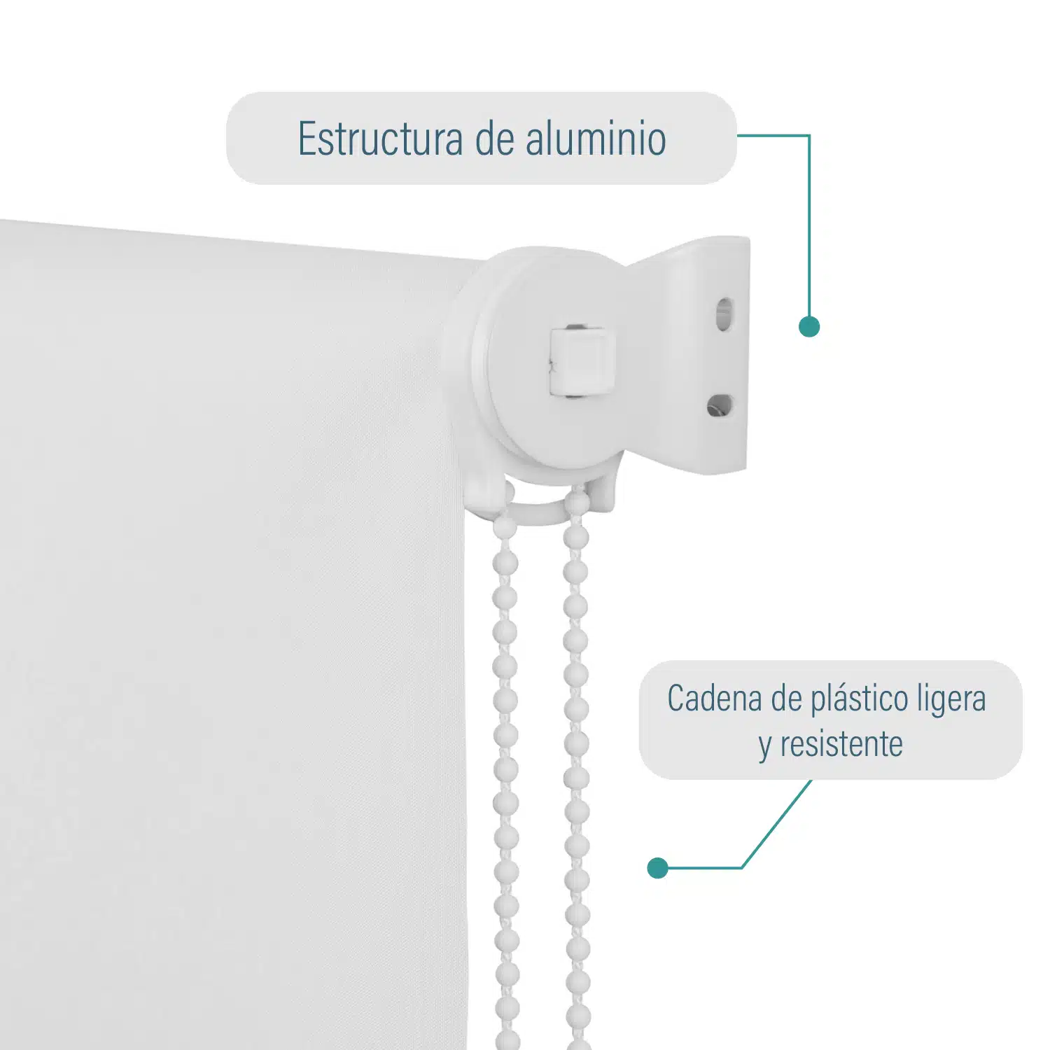 Cortina Roller Blackout Blanco 180 X 250 Cm Sunfree - Imagen 3