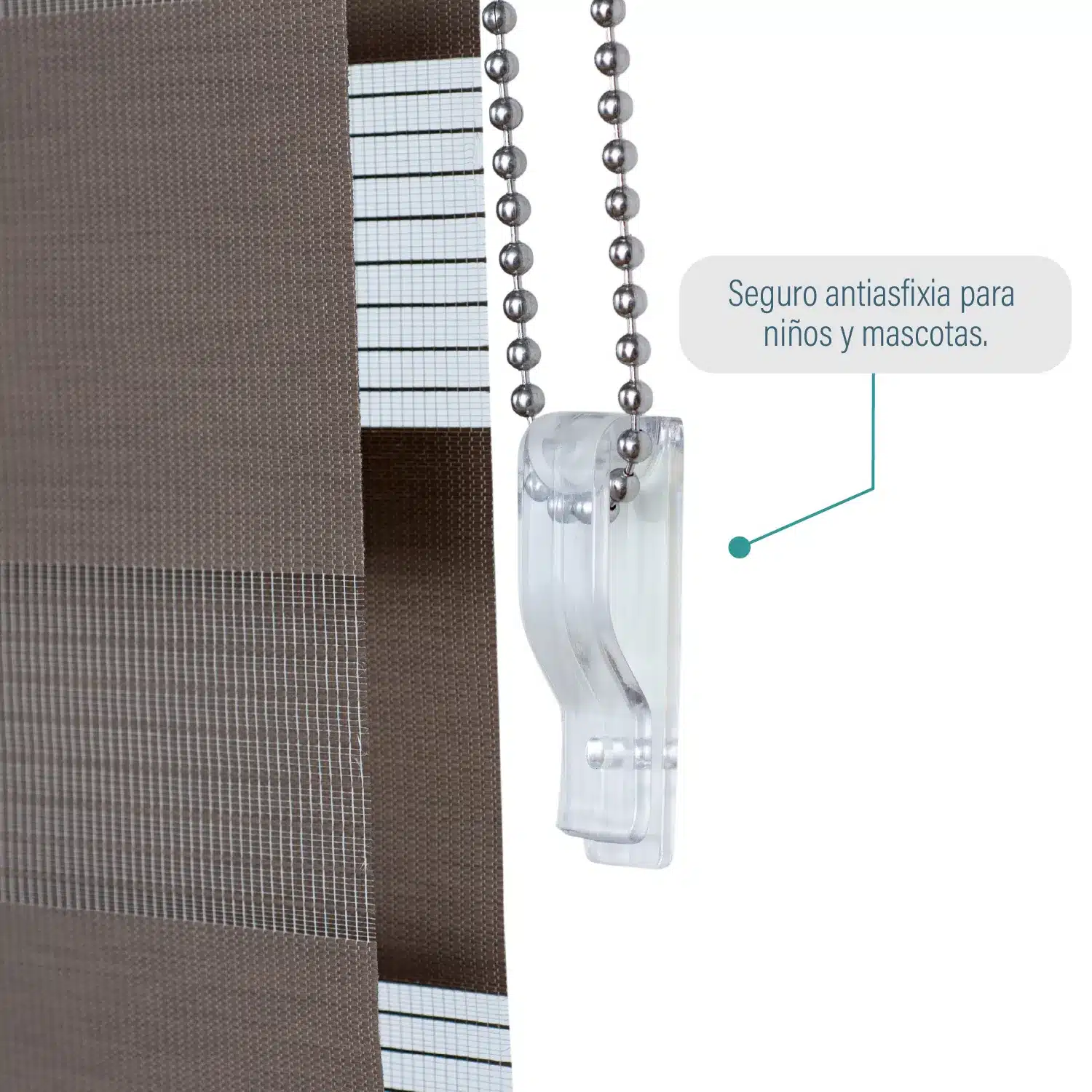 Cortina Roller Duo Zebra Día Y Noche Tostado 90 X 165 Cm Sunfree - Imagen 4