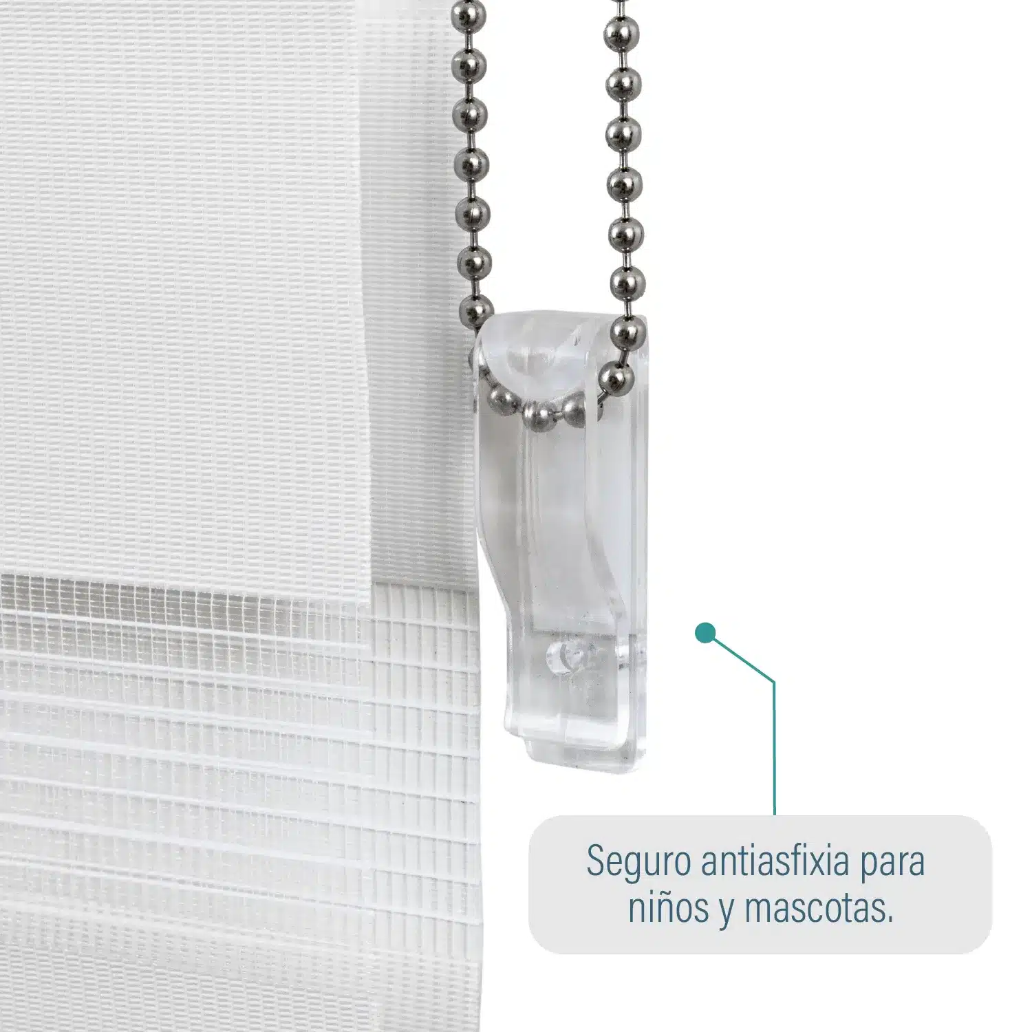 Cortina Roller Duo Zebra Día Y Noche Blanco 120 X 165 Cm Sunfree - Imagen 4