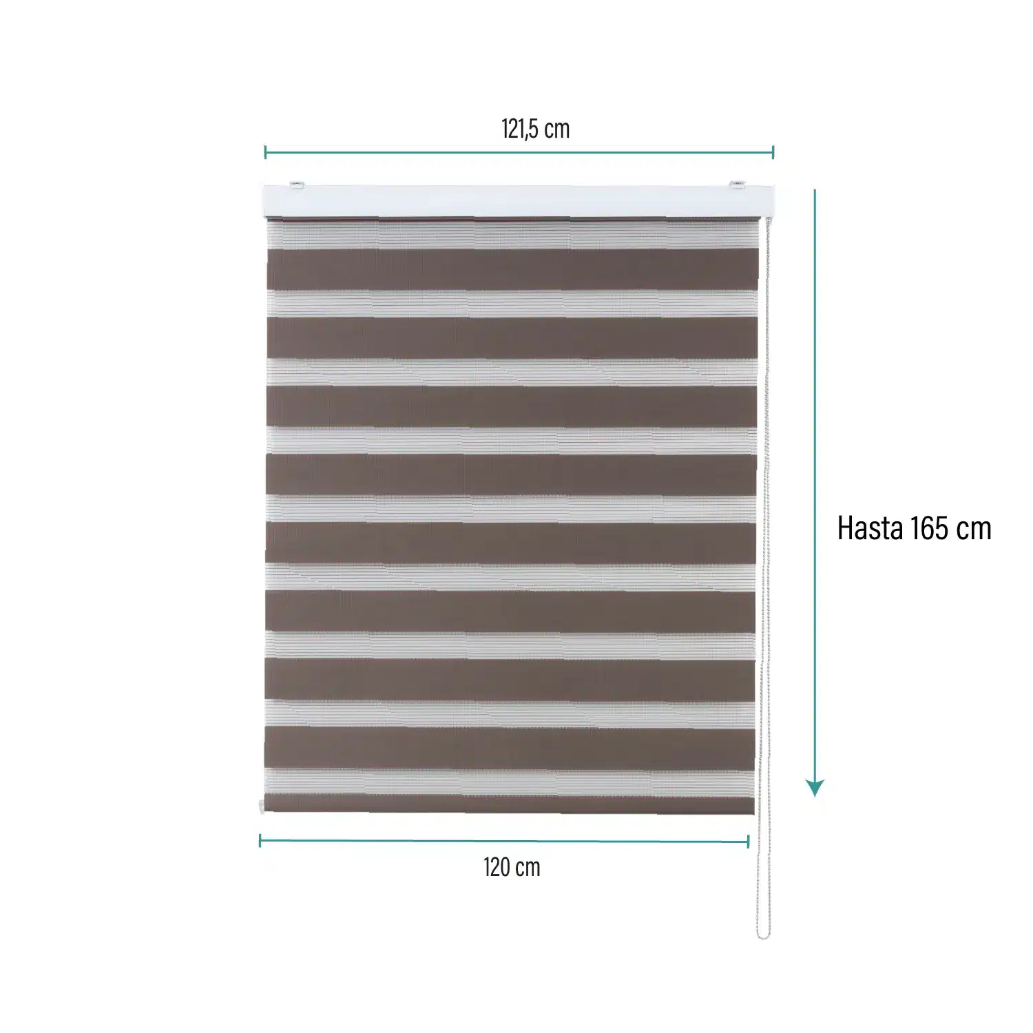 Cortina Roller Duo Zebra Día Y Noche Tostado 120 X 165 Cm Sunfree - Imagen 2