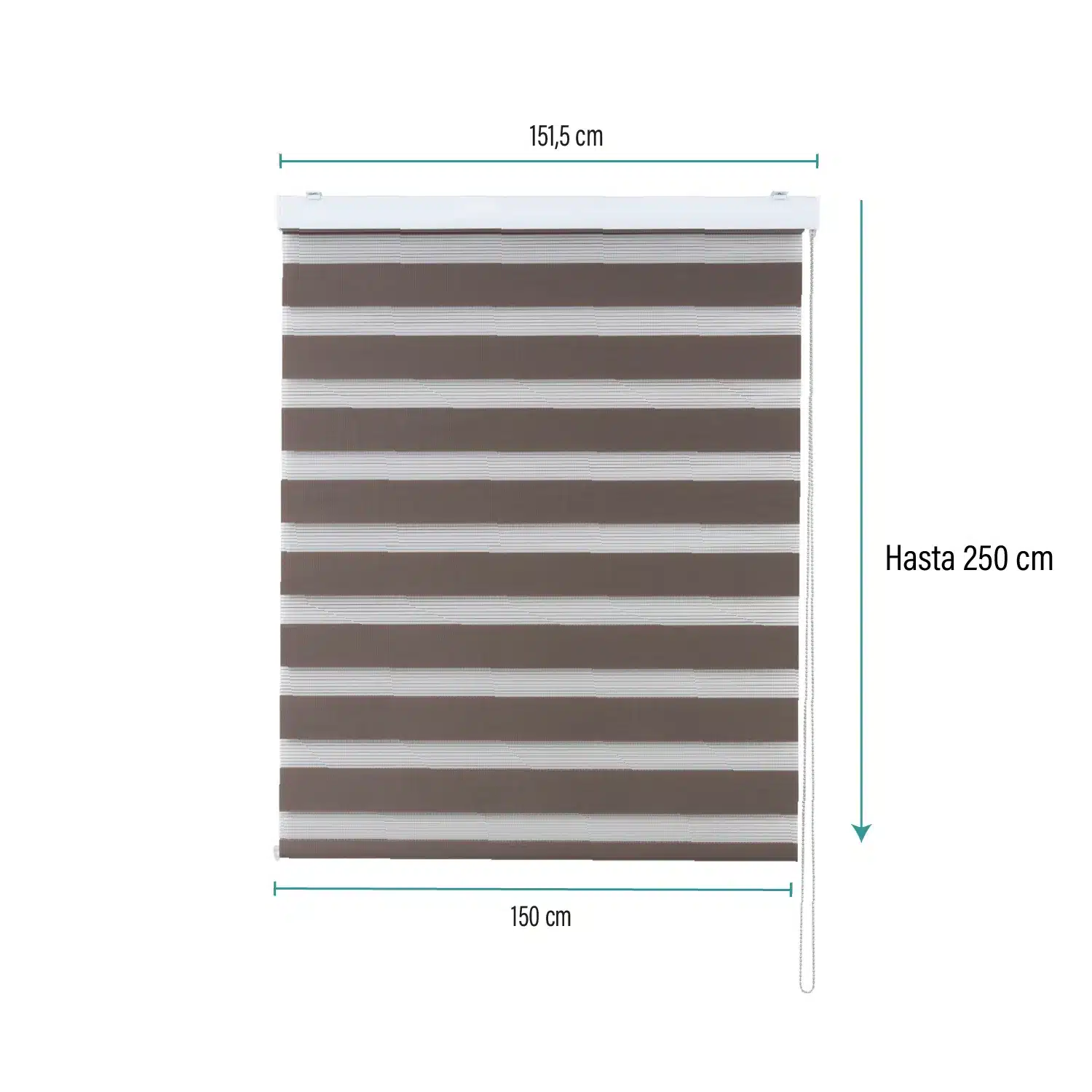 Cortina Roller Duo Zebra Día Y Noche Tostado 150 X 250 Cm Sunfree - Imagen 2
