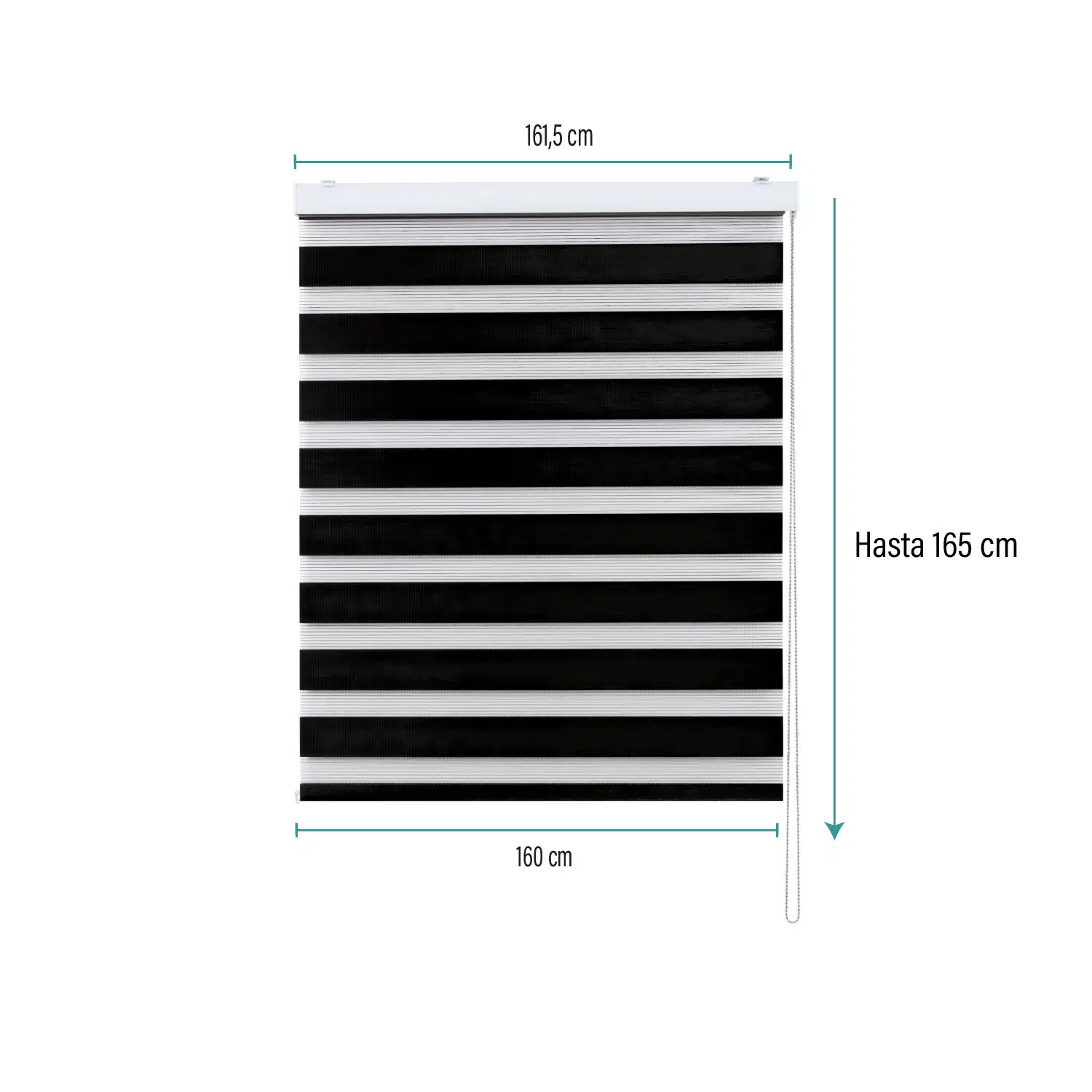 Cortina Roller Duo Zebra Día Y Noche Negro 160 X 165 Cm Sunfree - Imagen 2