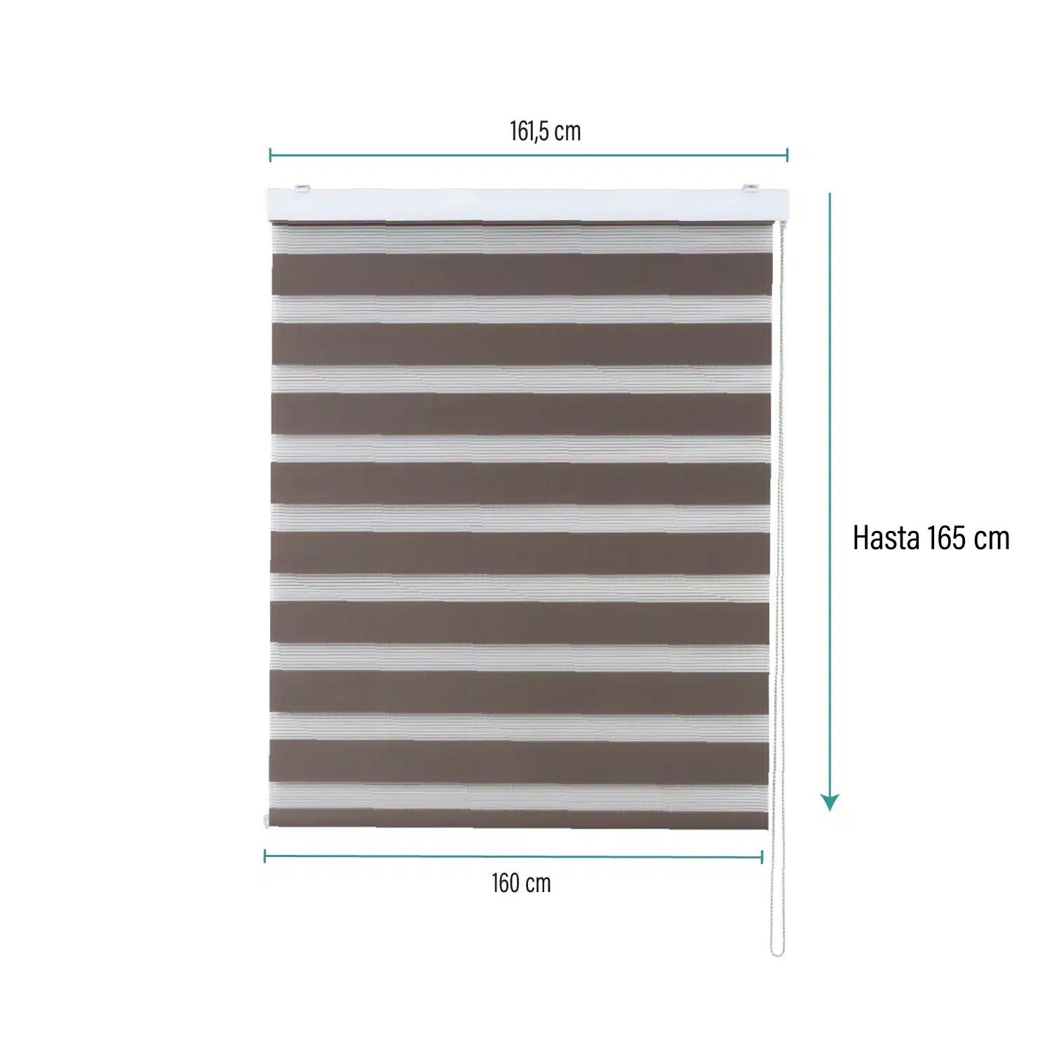 Cortina Roller Duo Zebra Día Y Noche Tostado 160 X 165 Cm Sunfree - Imagen 2