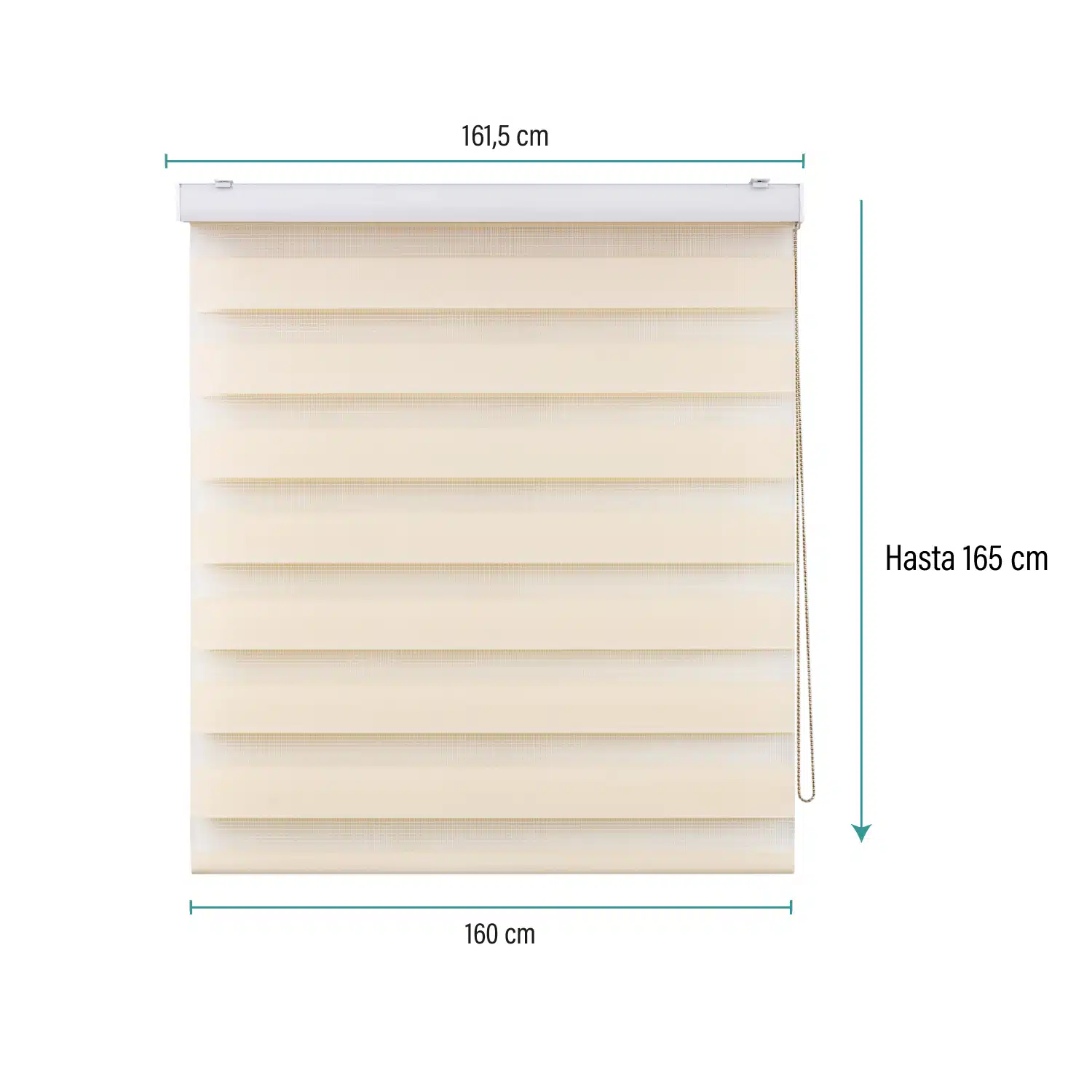 Cortina Roller Duo Zebra Día Y Noche Beige 160 X 165 Cm Sunfree - Imagen 2