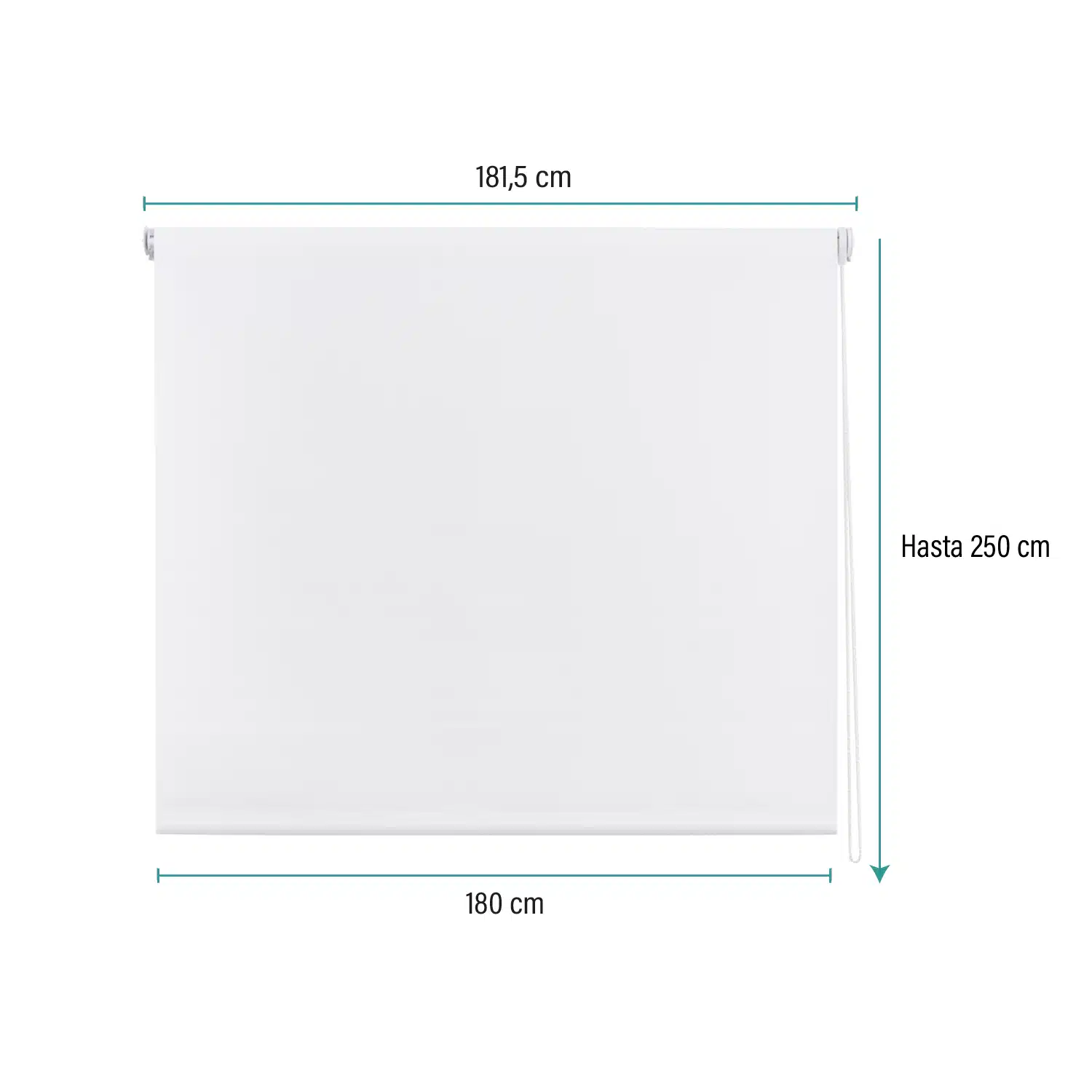 Cortina Roller Blackout Blanco 180 X 250 Cm Sunfree - Imagen 2