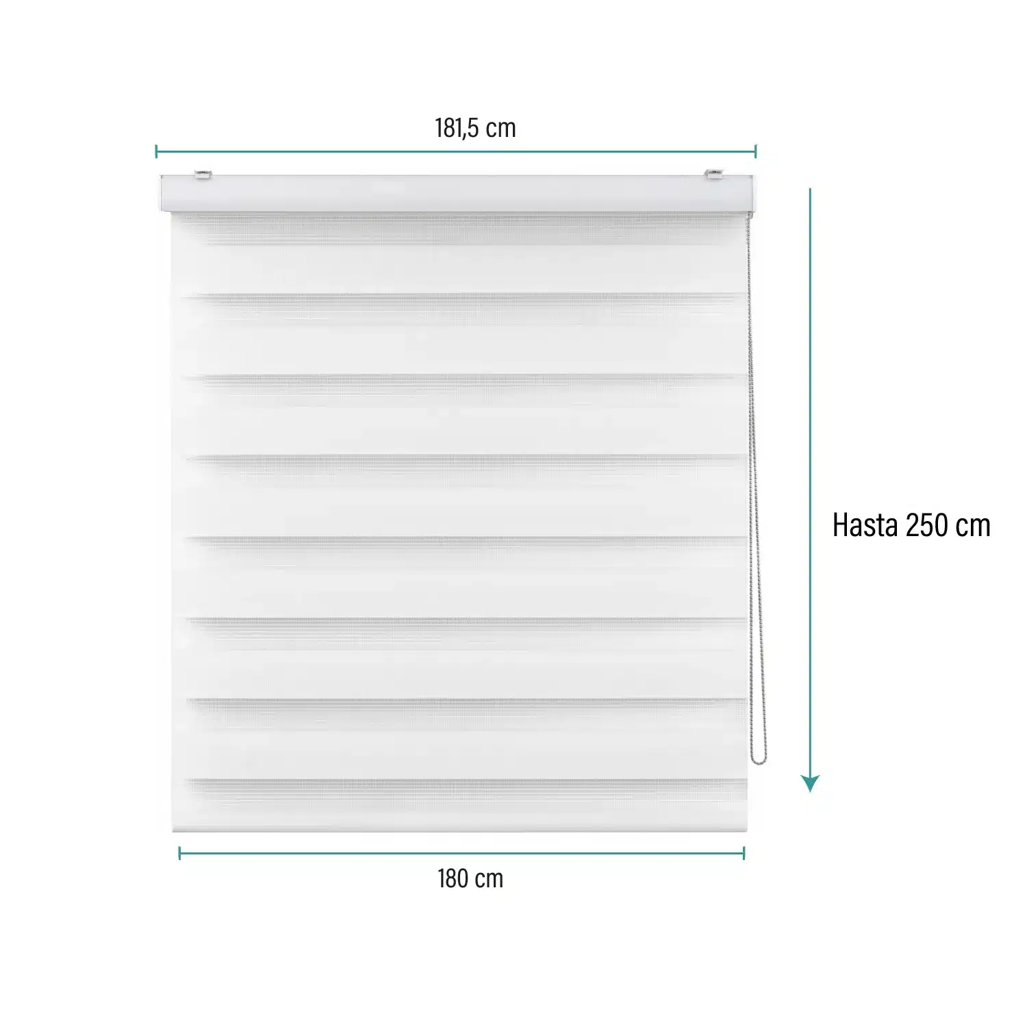 Cortina Roller Duo Zebra Día Y Noche Blanco 180 X 250 Cm Sunfree - Imagen 2