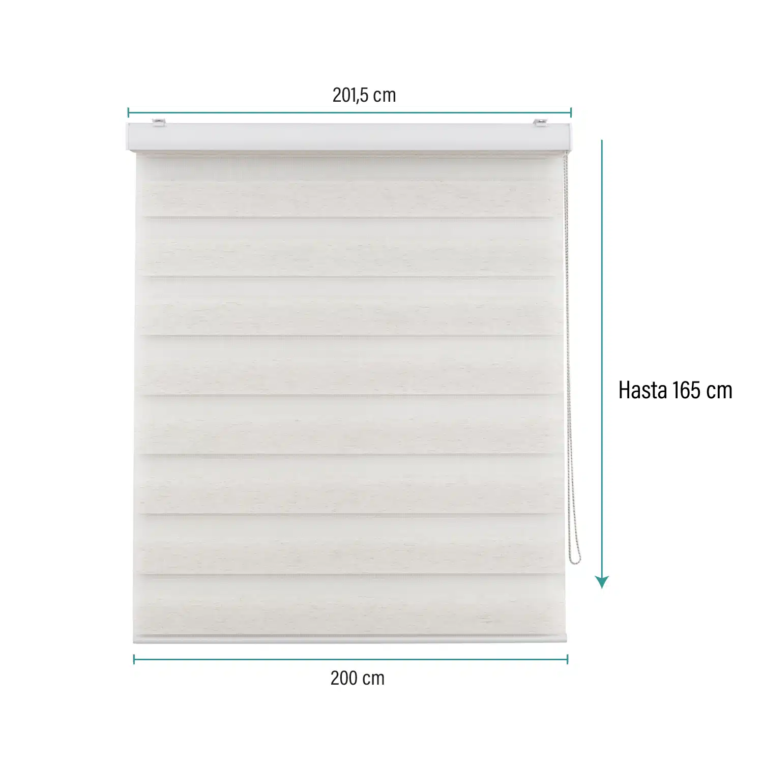 Cortina Roller Duo Zebra Día Y Noche Textura 200 X 165 Cm Sunfree - Imagen 2