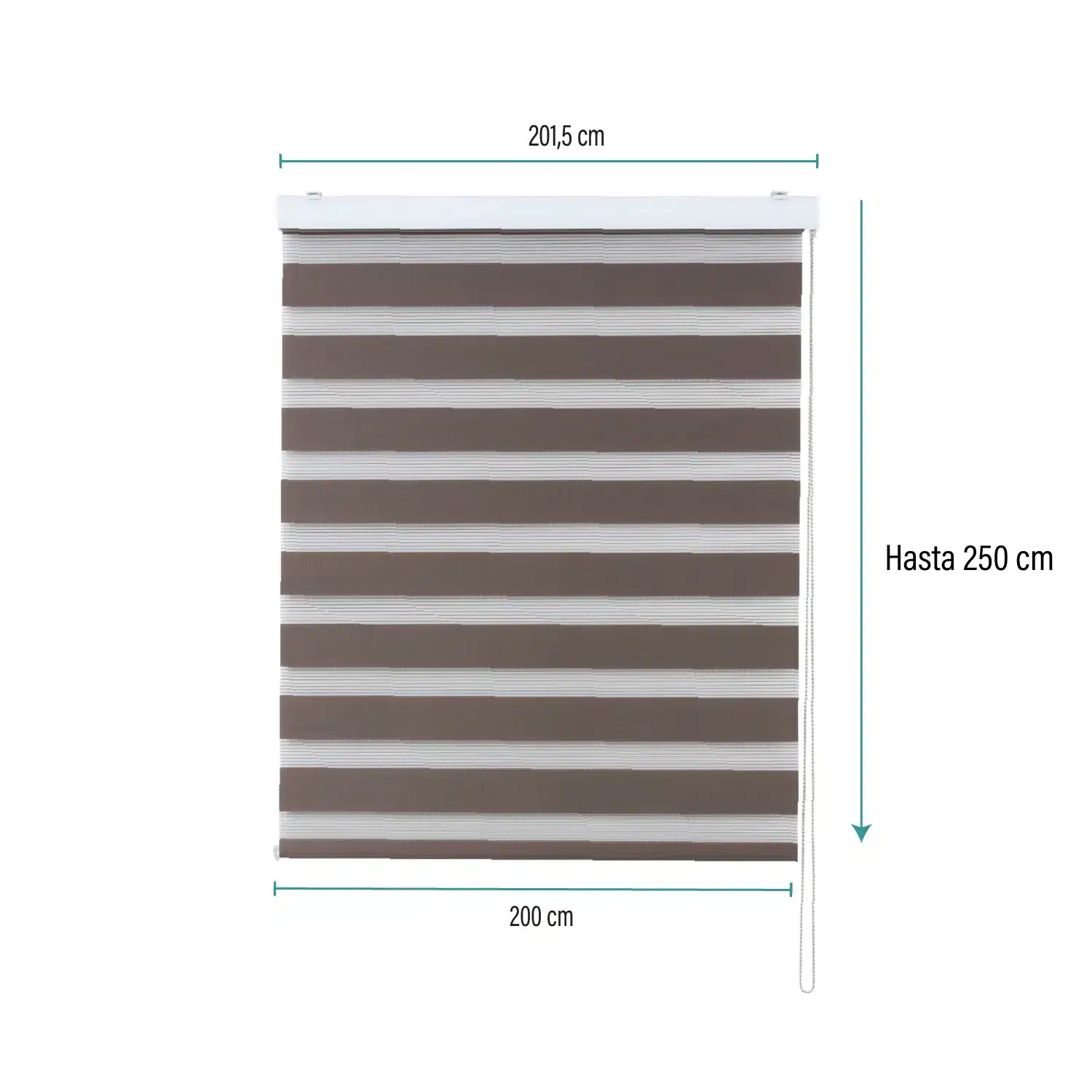 Cortina Roller Duo Zebra Día Y Noche Tostado 200 X 250 Cm Sunfree - Imagen 2