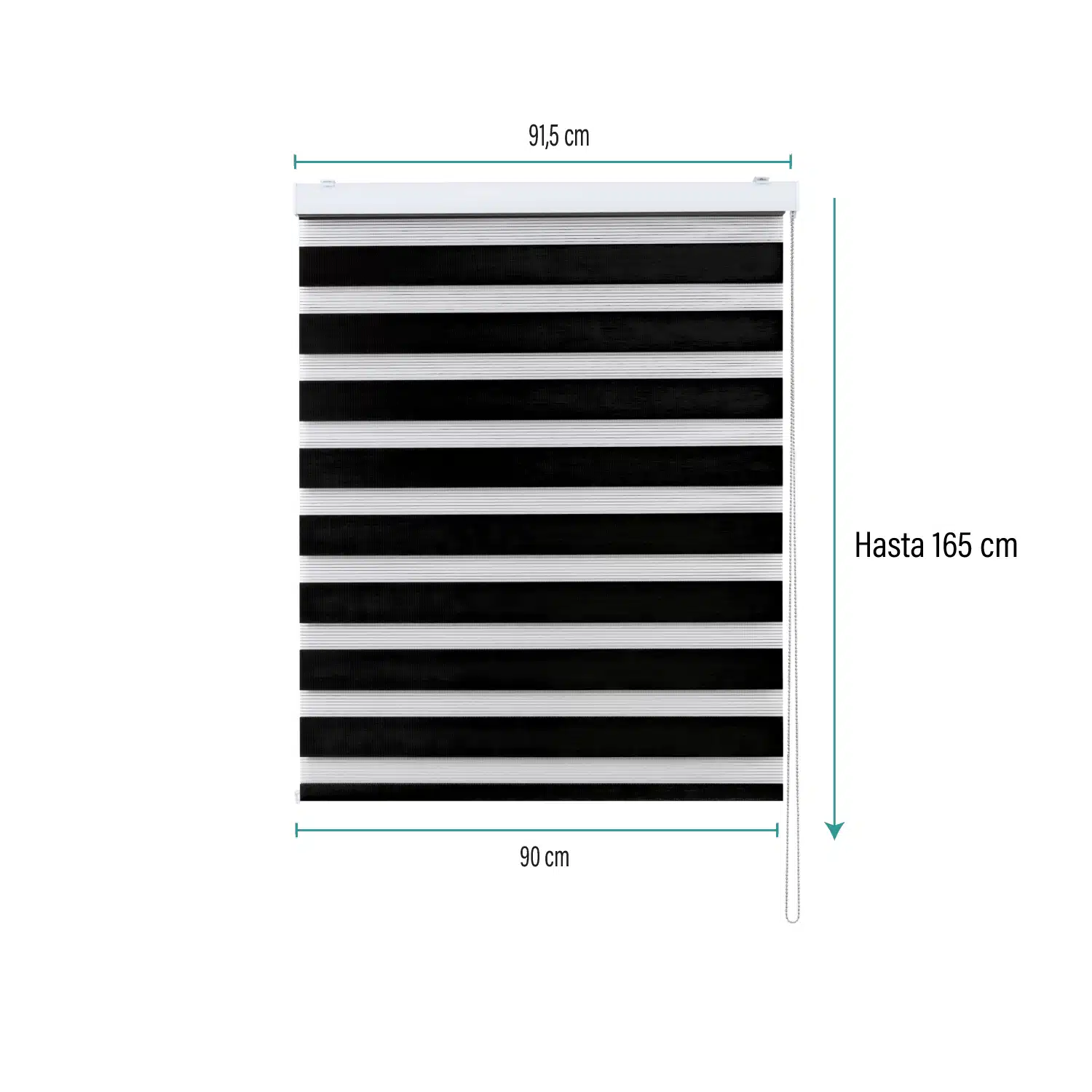 Cortina Roller Duo Zebra Día Y Noche Negro 90 X 165 Cm Sunfree - Imagen 2