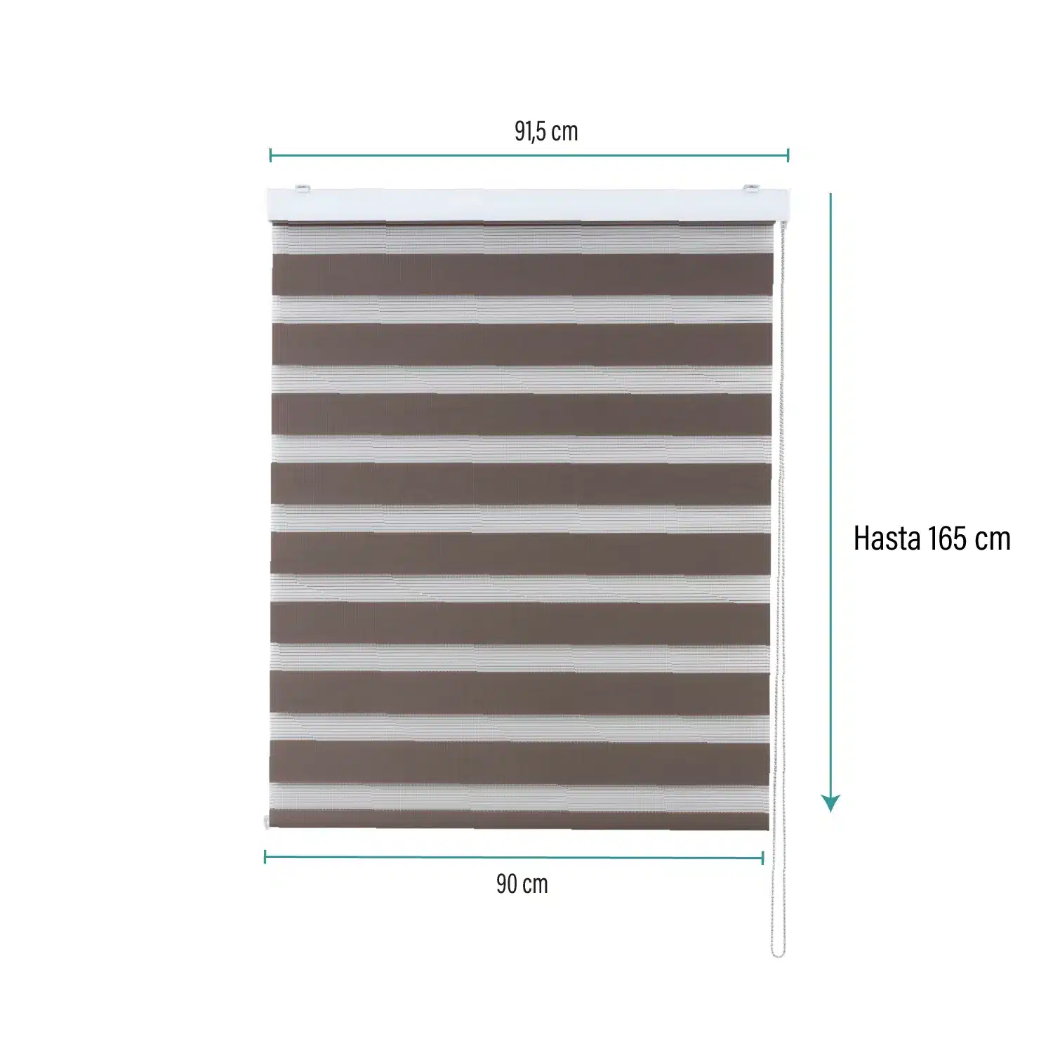 Cortina Roller Duo Zebra Día Y Noche Tostado 90 X 165 Cm Sunfree - Imagen 2