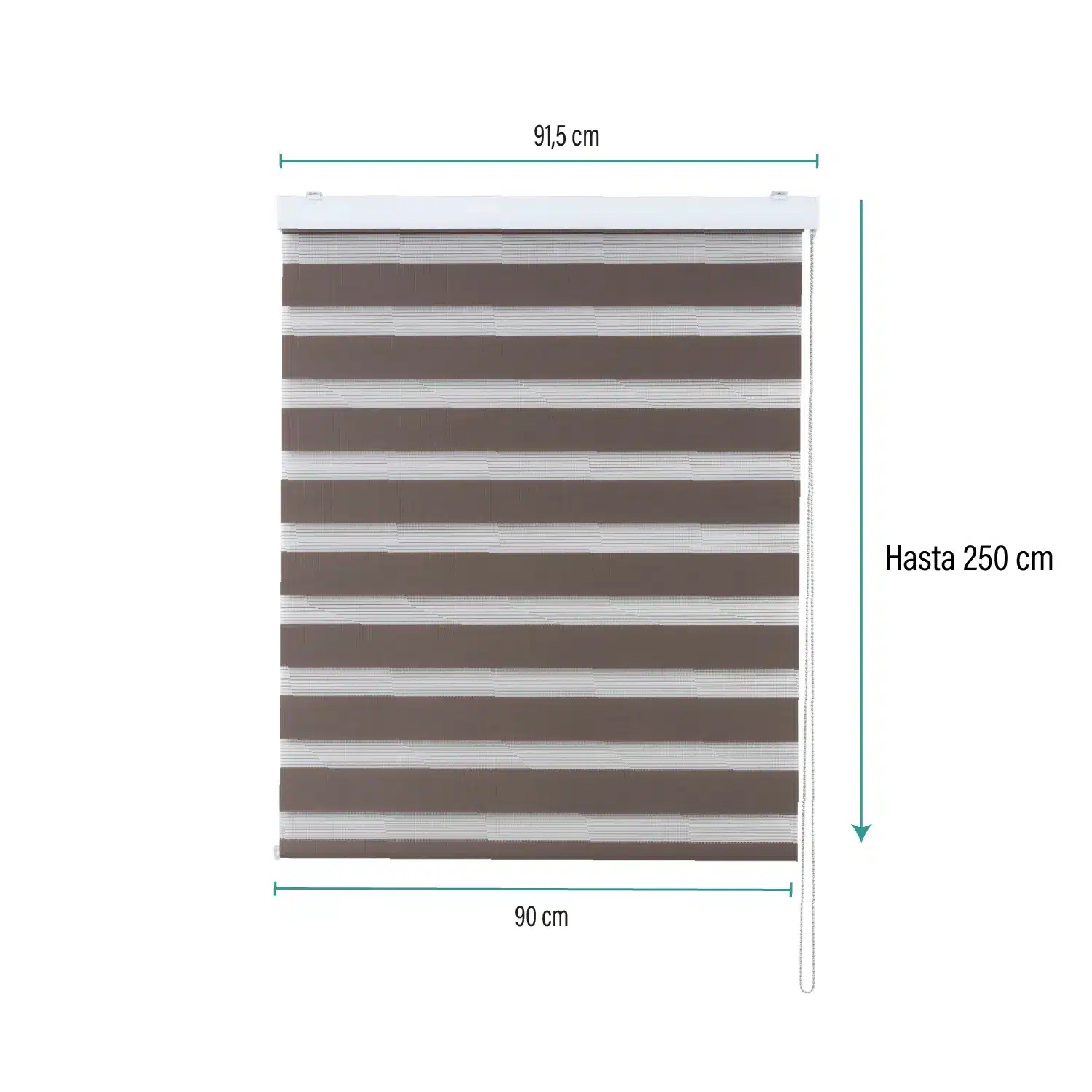 Cortina Roller Duo Zebra Día Y Noche Tostado 90 X 250 Cm Sunfree - Imagen 2