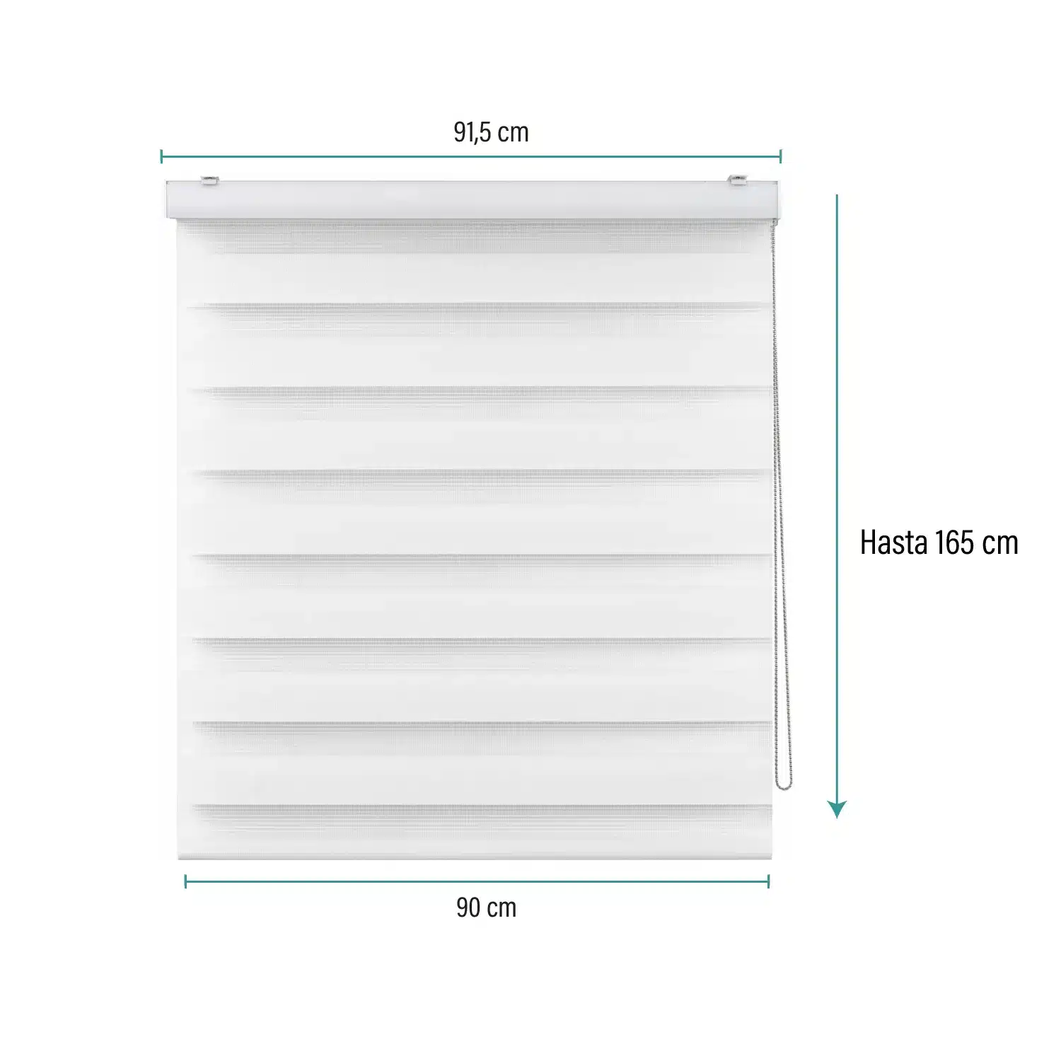 Cortina Roller Duo Zebra Día Y Noche Blanco 90 X 165 Cm Sunfree - Imagen 2