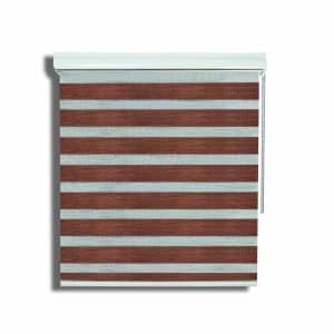Cortina Roller Duo Zebra Día Y Noche Tabaco 160 X 250 Cm Sunfree