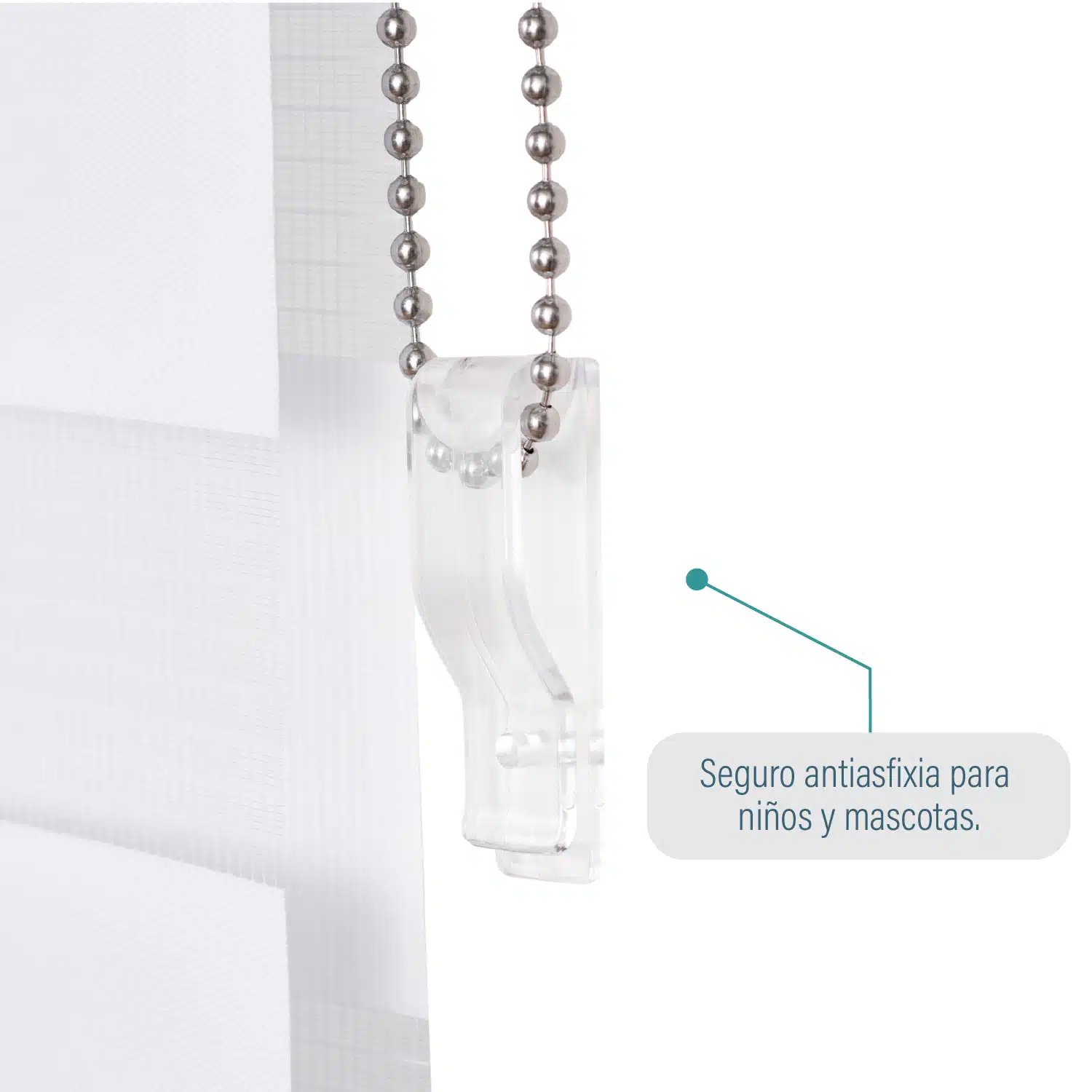 Cortina Roller Duo Zebra Día Y Noche Blanco 120 X 165 Cm Sin Cenefa Sunfree - Imagen 4