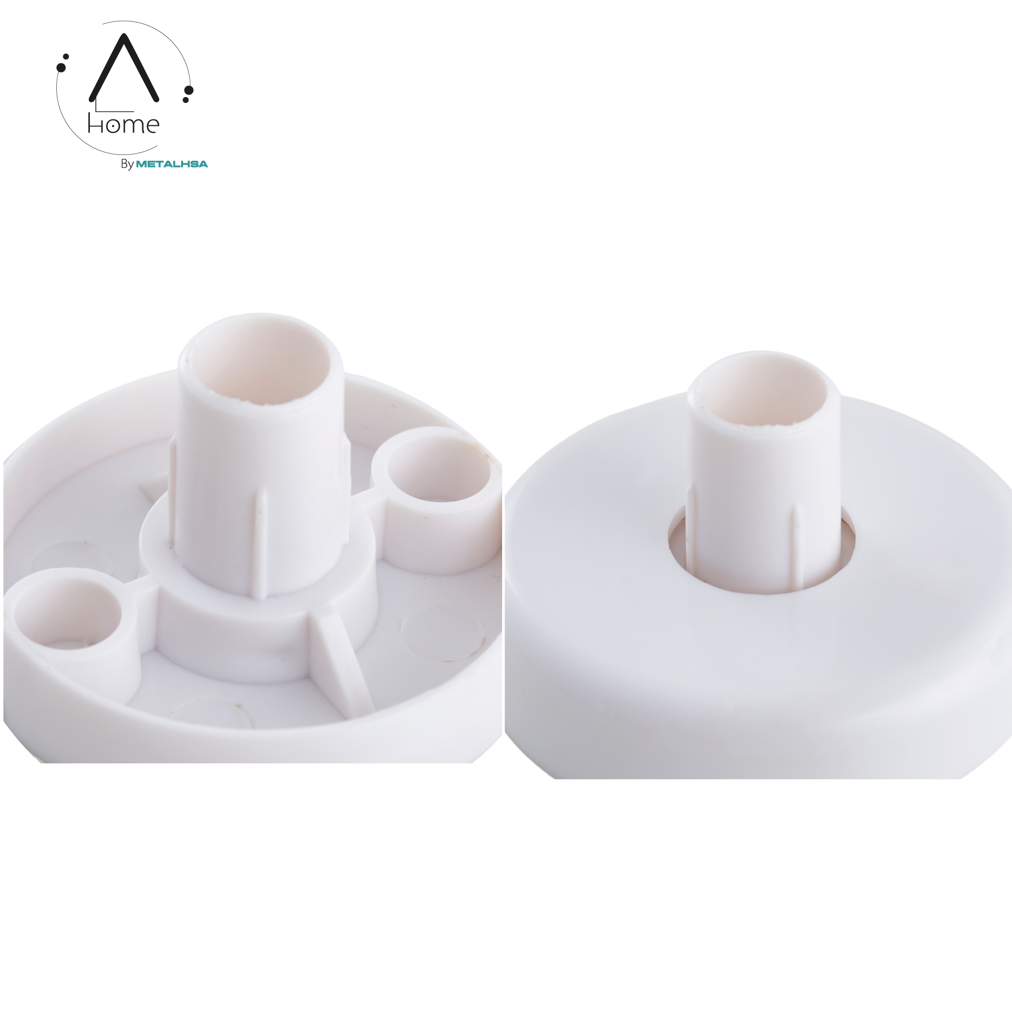 Pack 2 Unidades Flanche Plastificado 19 MM Color Blanco - Imagen 3