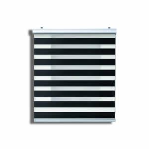 Cortina Roller Duo Zebra Día Y Noche Negro 90 X 165 Cm Sunfree