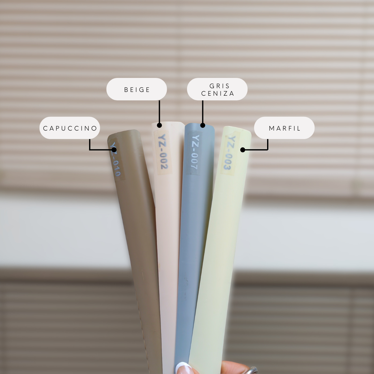 Persiana Veneciana Pvc 25MM 120X165 Cm Manual Capuccino Aura - Imagen 8