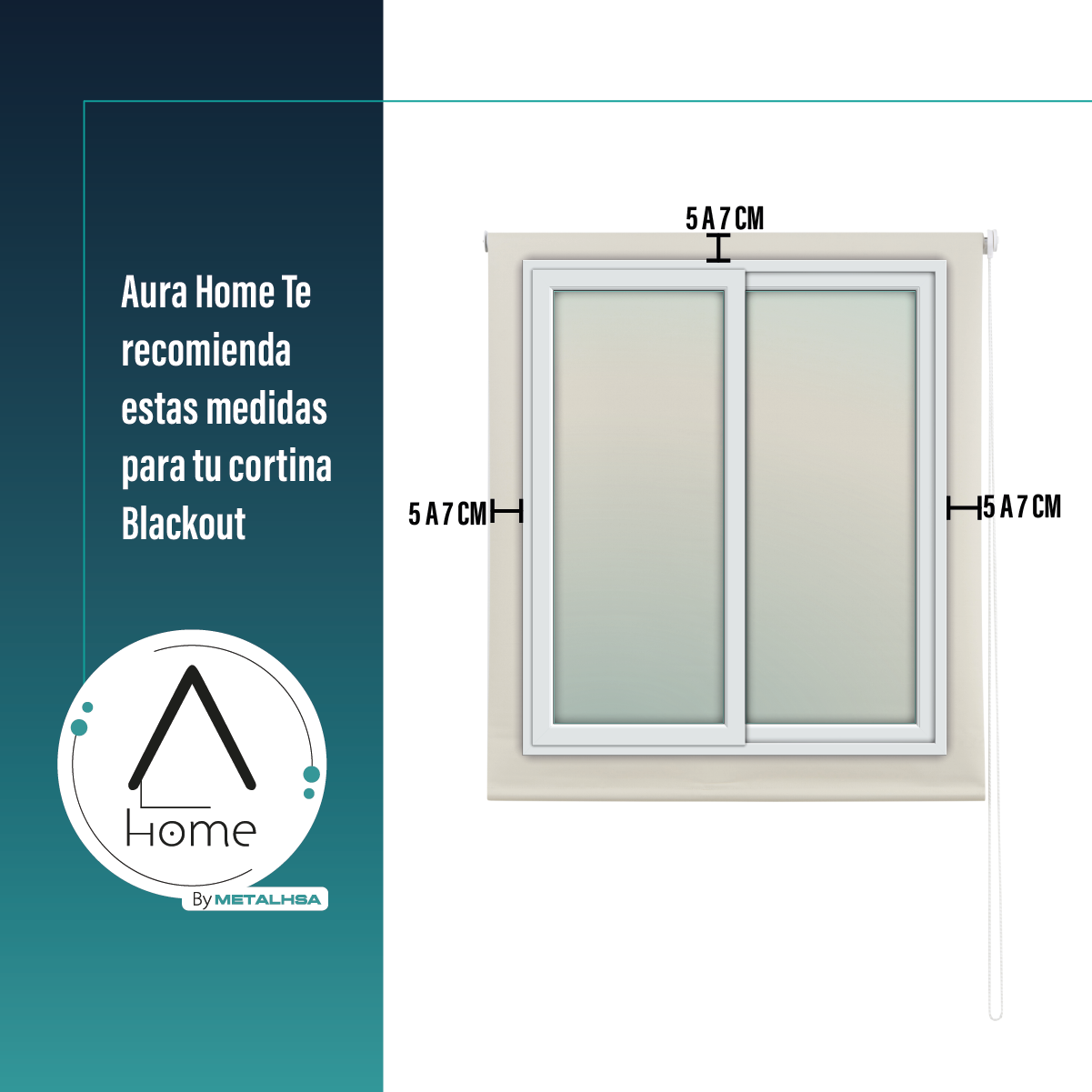 Cortina Roller Blackout Beige 90 X 165 Cm Sunfree - Imagen 8