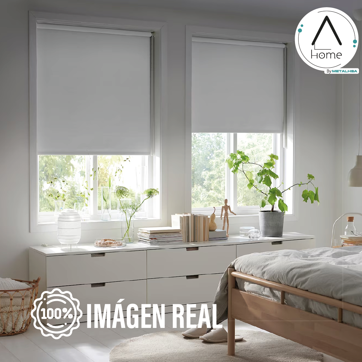 Cortina Roller Blackout Blanco 180 X 250 Cm Sunfree - Imagen 6