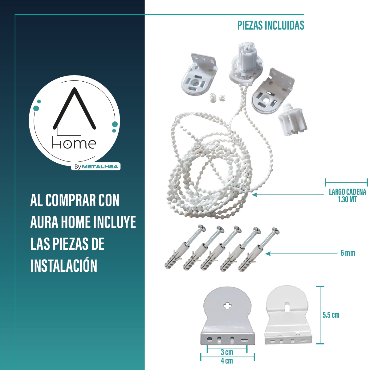 Cortina Roller Blackout Blanco 180 X 250 Cm Sunfree - Imagen 10