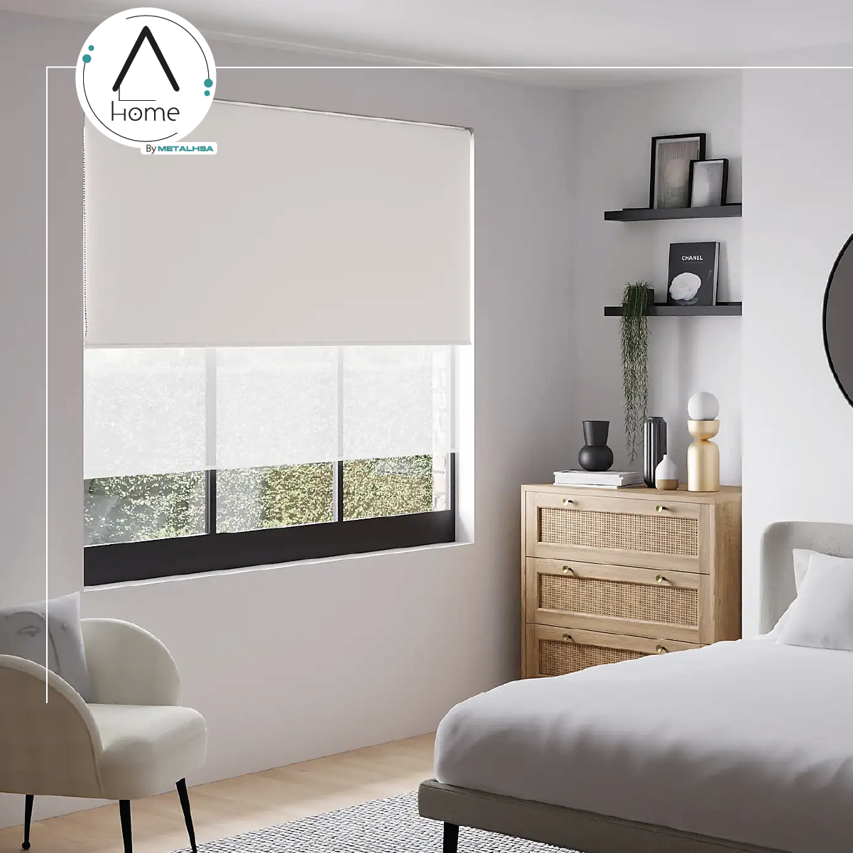 Cortina Roller Blackout Blanco 180 X 250 Cm Sunfree - Imagen 7