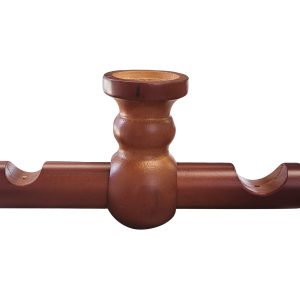 Pack 2 Unidades Soporte Techo Doble De Madera 19/28 Mm Color Chocolate