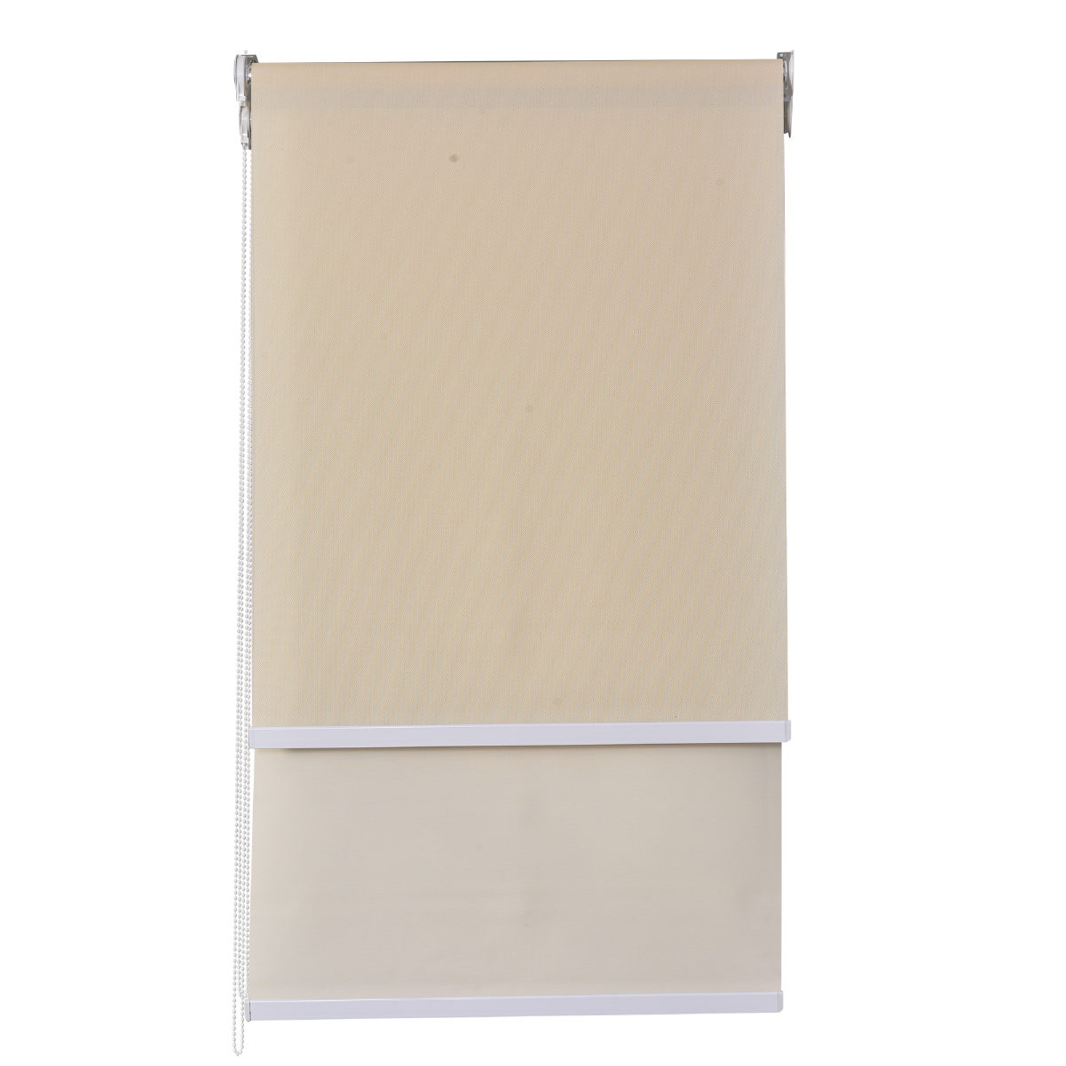 Cortina Roller Doble Blackout y Sunscreen 160 X 165 Cm Color Beige Marca Sunfree