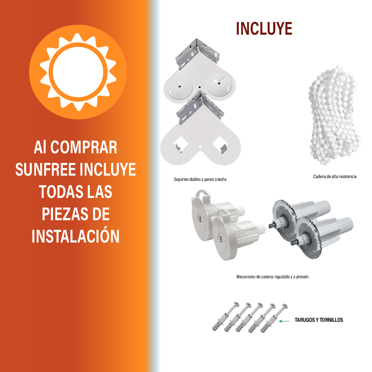 Cortina Roller Doble Blackout y Sunscreen 150 X 165 Cm Color Gris Marca Sunfree - Imagen 10
