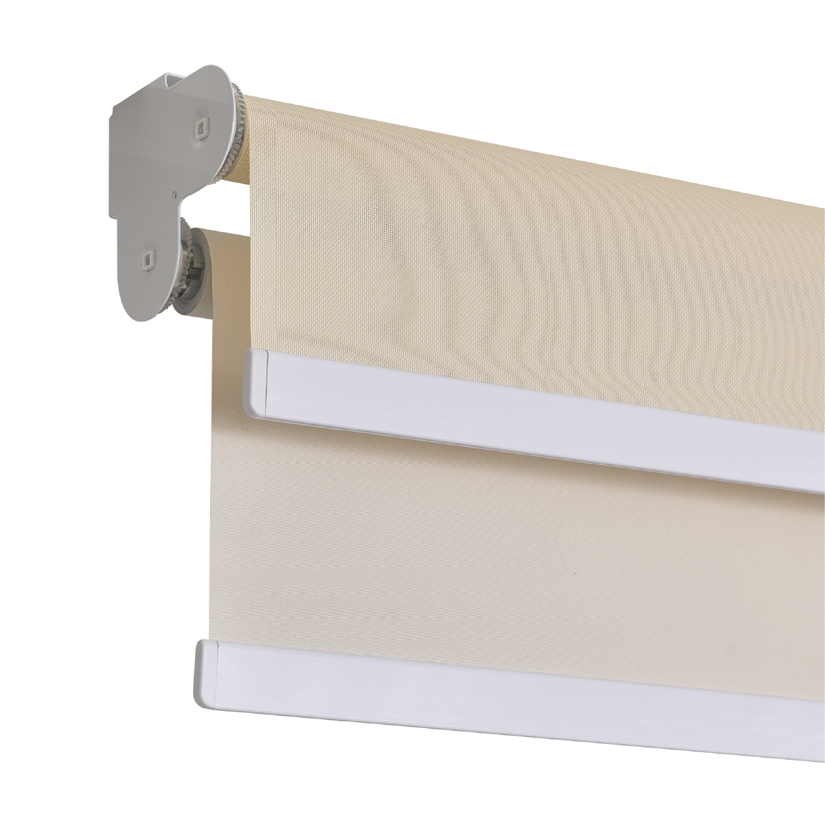 Cortina Roller Doble Blackout y Sunscreen 220 X 165 Cm Color Beige Marca Sunfree - Imagen 3