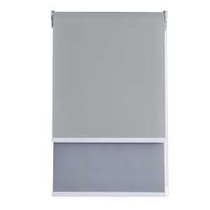 Cortina Roller Doble Blackout y Sunscreen 200X250 Cm Color Gris Marca Aura
